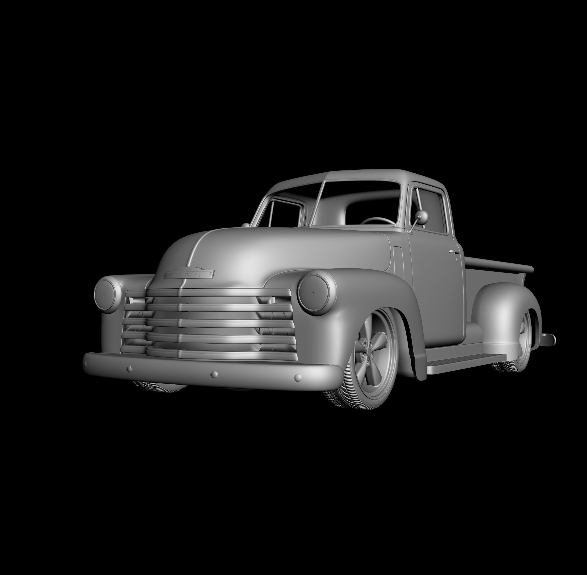 Chevrolet 3100 Pickup 1950 Classic for 3D Printing STL File 3D print model_13