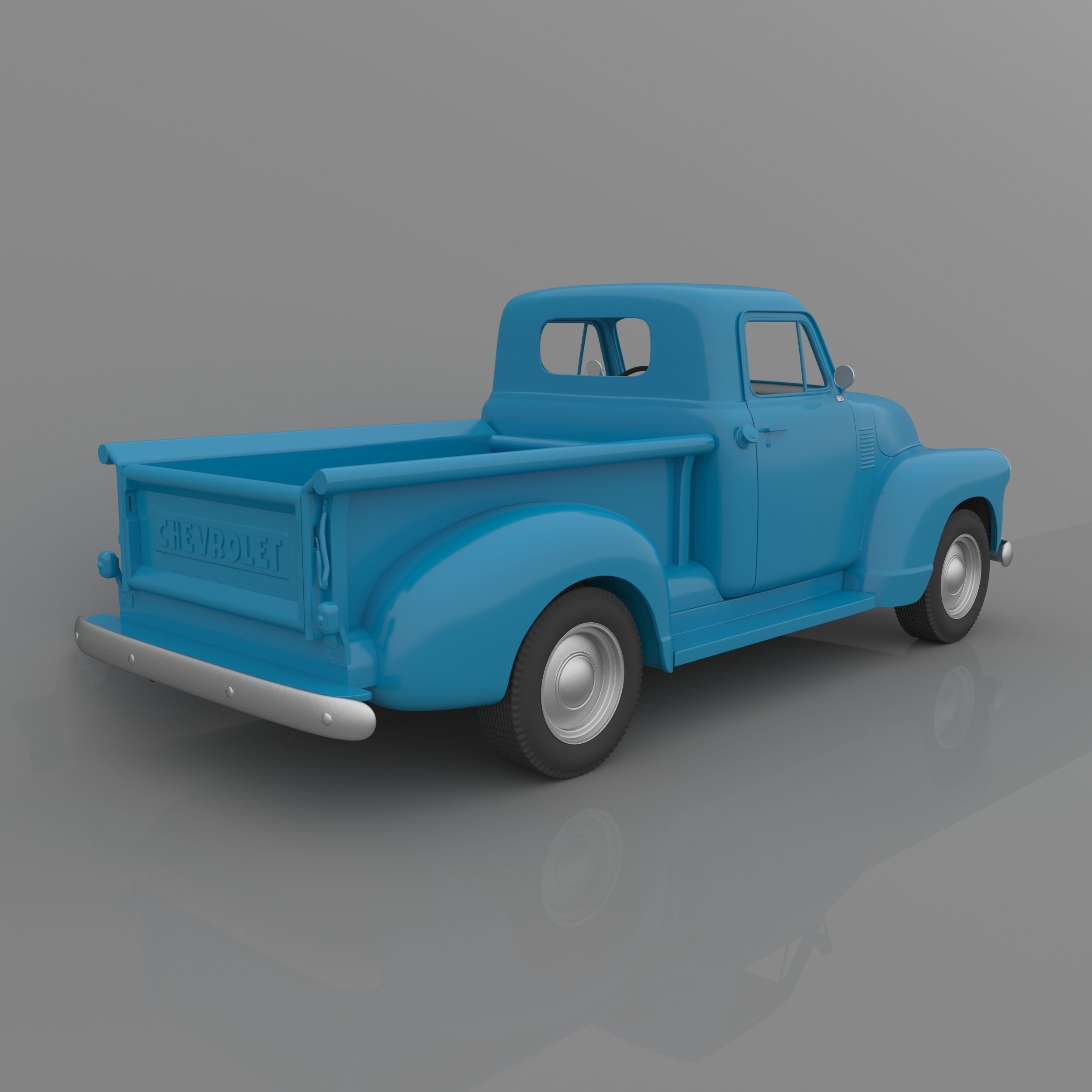 Chevrolet 3100 Pickup 1950 Classic for 3D Printing STL File 3D print model_15