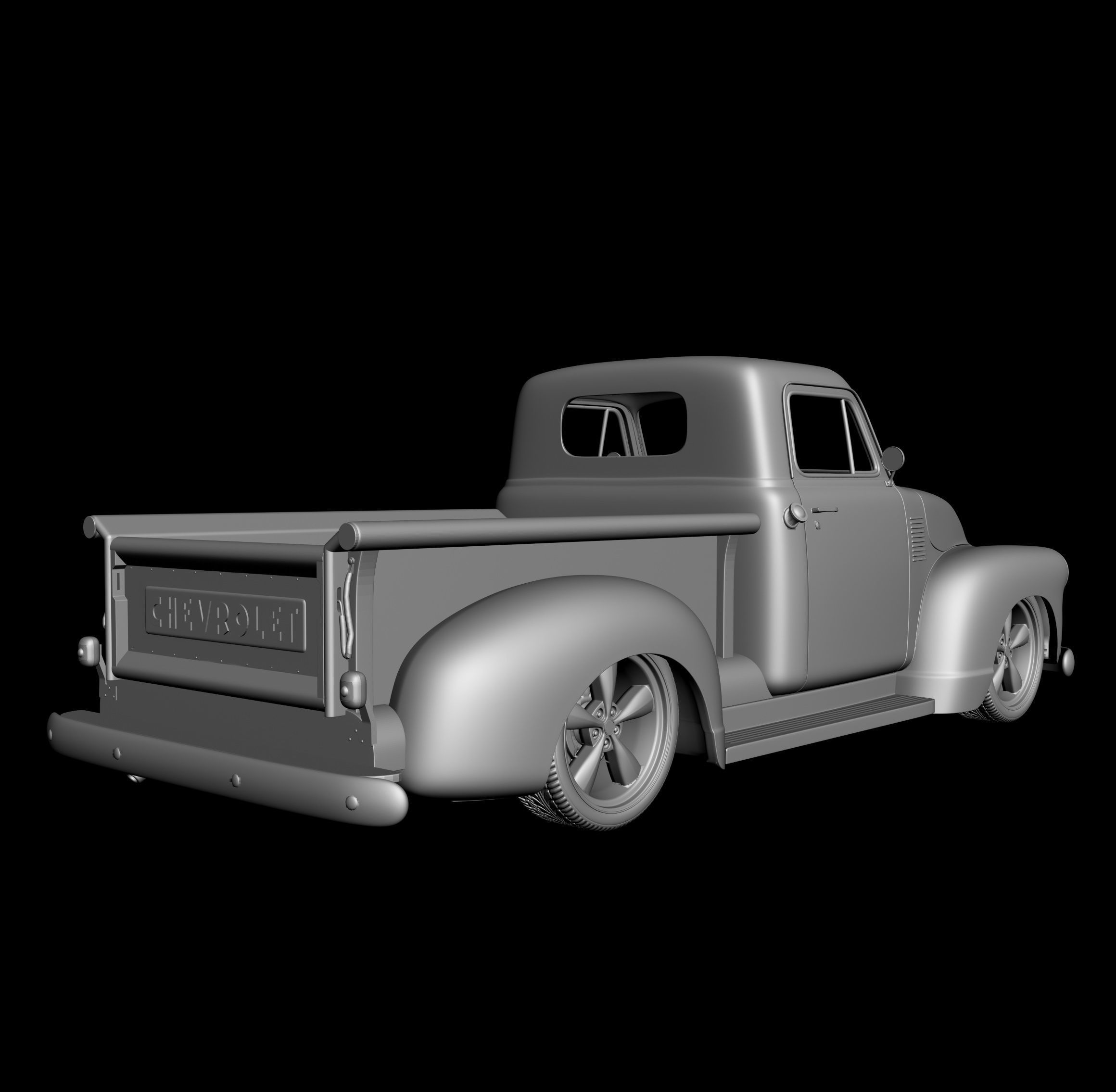 Chevrolet 3100 Pickup 1950 Classic for 3D Printing STL File 3D print model_18