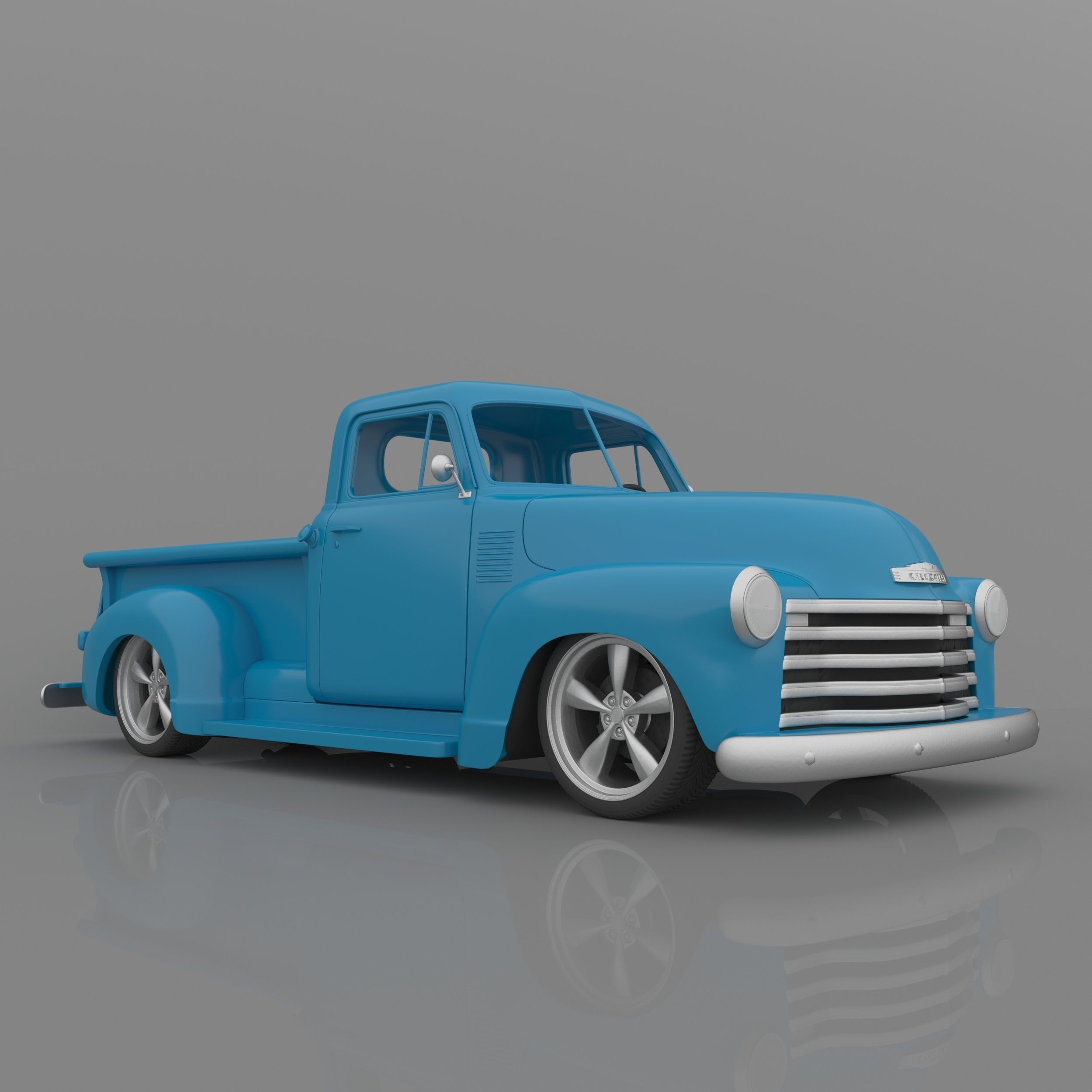 Chevrolet 3100 Pickup 1950 Classic for 3D Printing STL File 3D print model_1