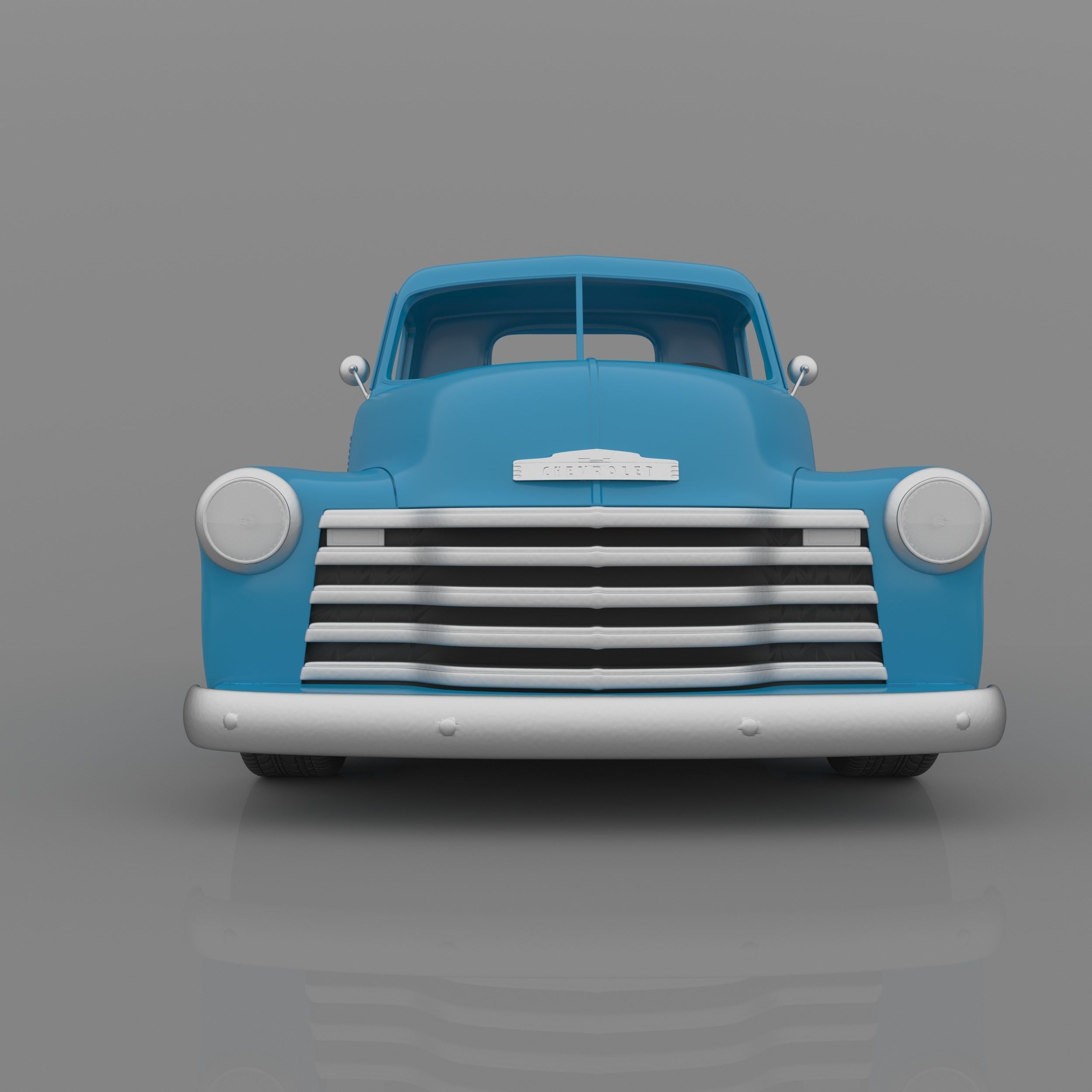 Chevrolet 3100 Pickup 1950 Classic for 3D Printing STL File 3D print model_6