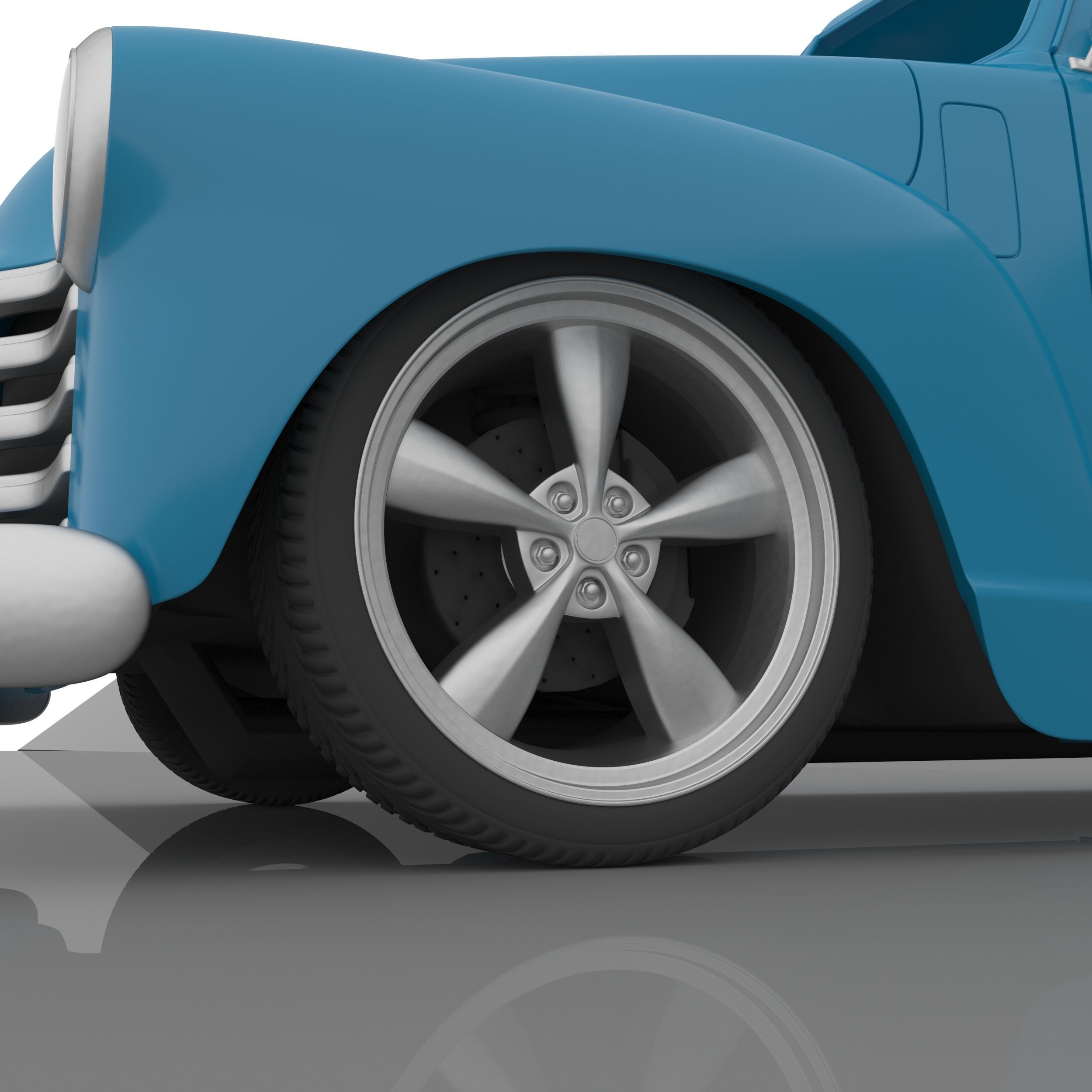 Chevrolet 3100 Pickup 1950 Classic for 3D Printing STL File 3D print model_11