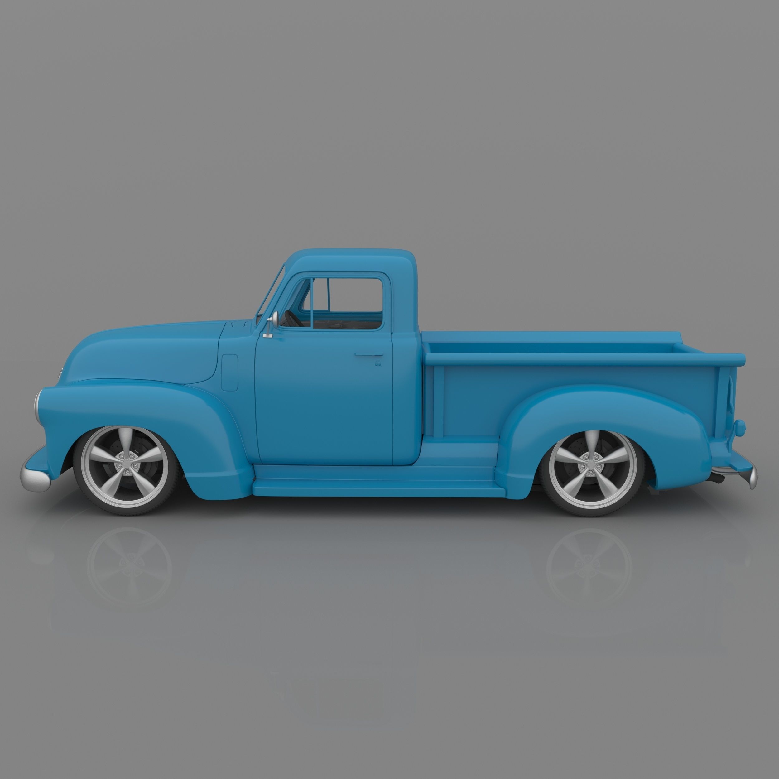 Chevrolet 3100 Pickup 1950 Classic for 3D Printing STL File 3D print model_2