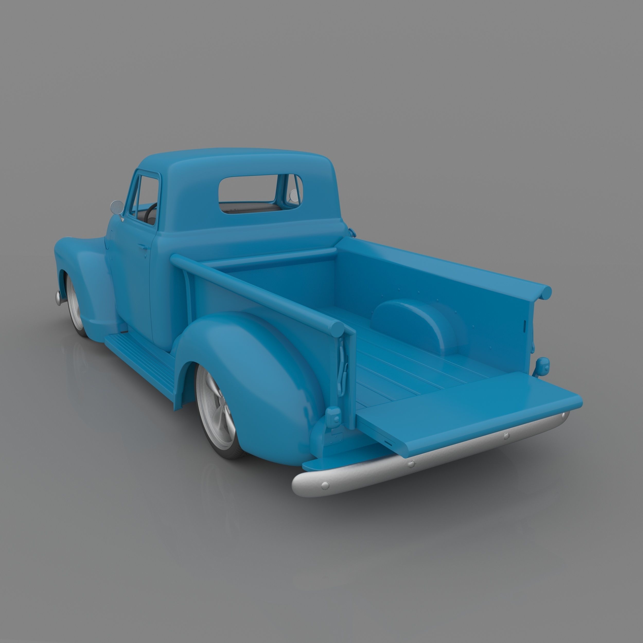Chevrolet 3100 Pickup 1950 Classic for 3D Printing STL File 3D print model_10