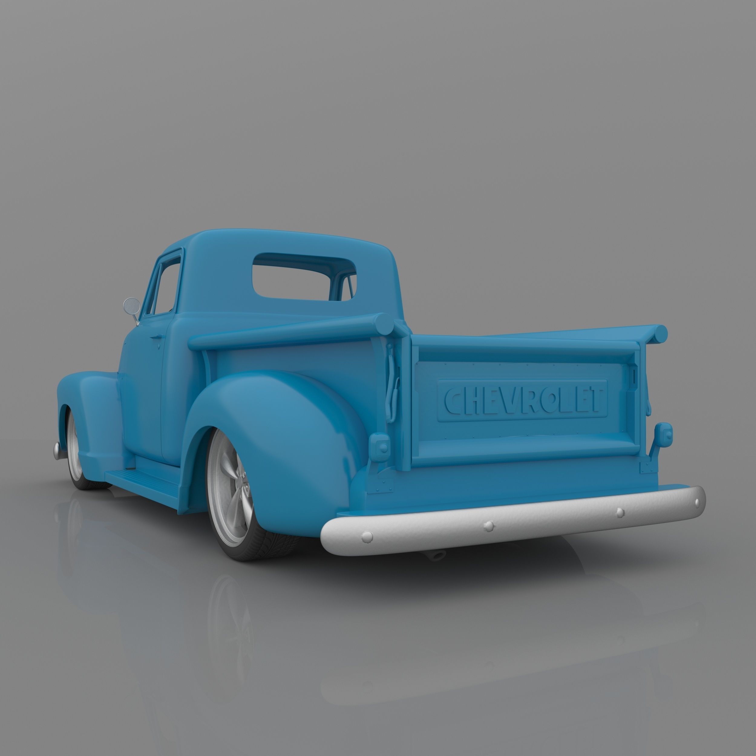 Chevrolet 3100 Pickup 1950 Classic for 3D Printing STL File 3D print model_3