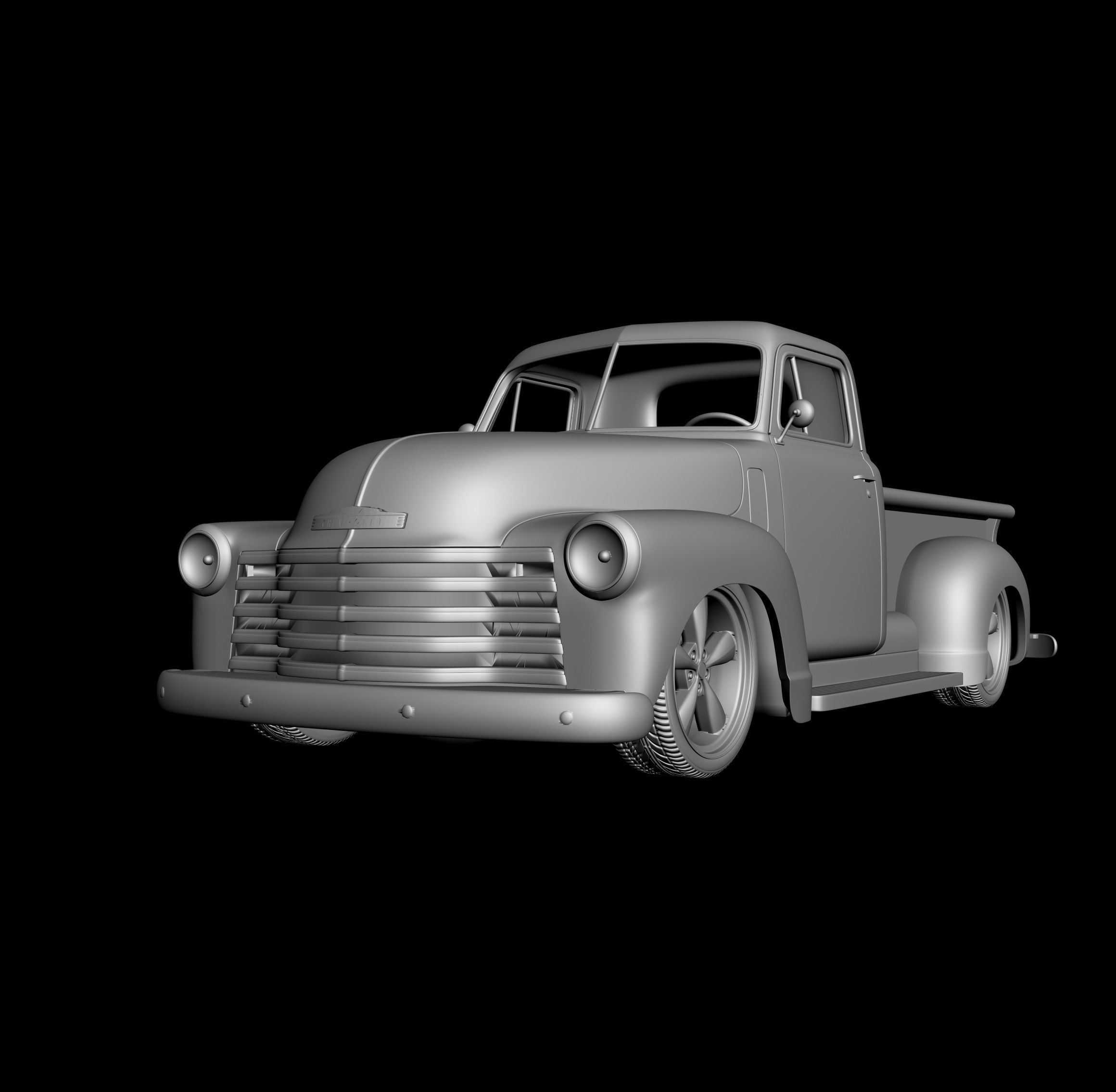 Chevrolet 3100 Pickup 1950 Classic for 3D Printing STL File 3D print model_19