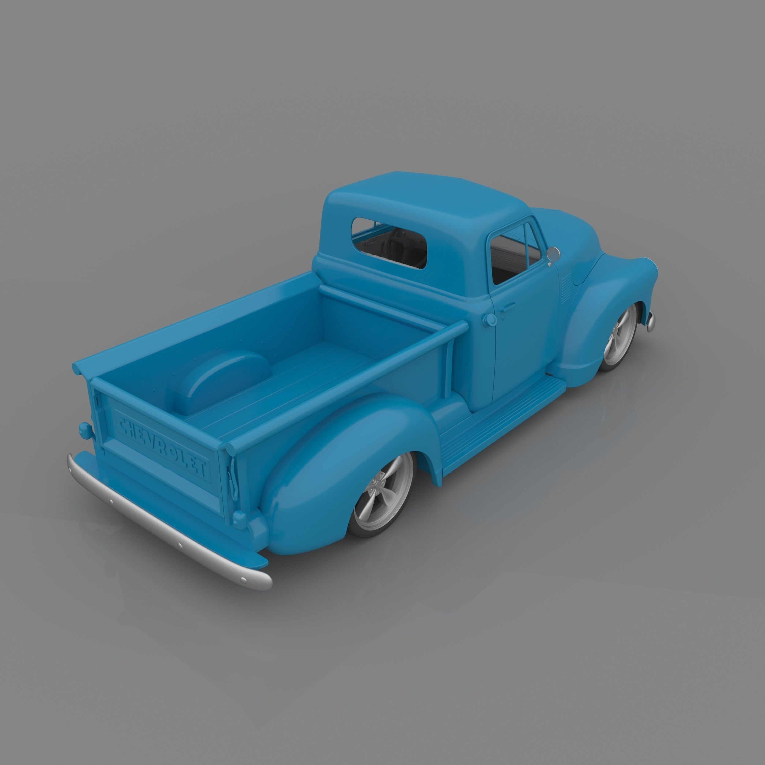 Chevrolet 3100 Pickup 1950 Classic for 3D Printing STL File 3D print model_5