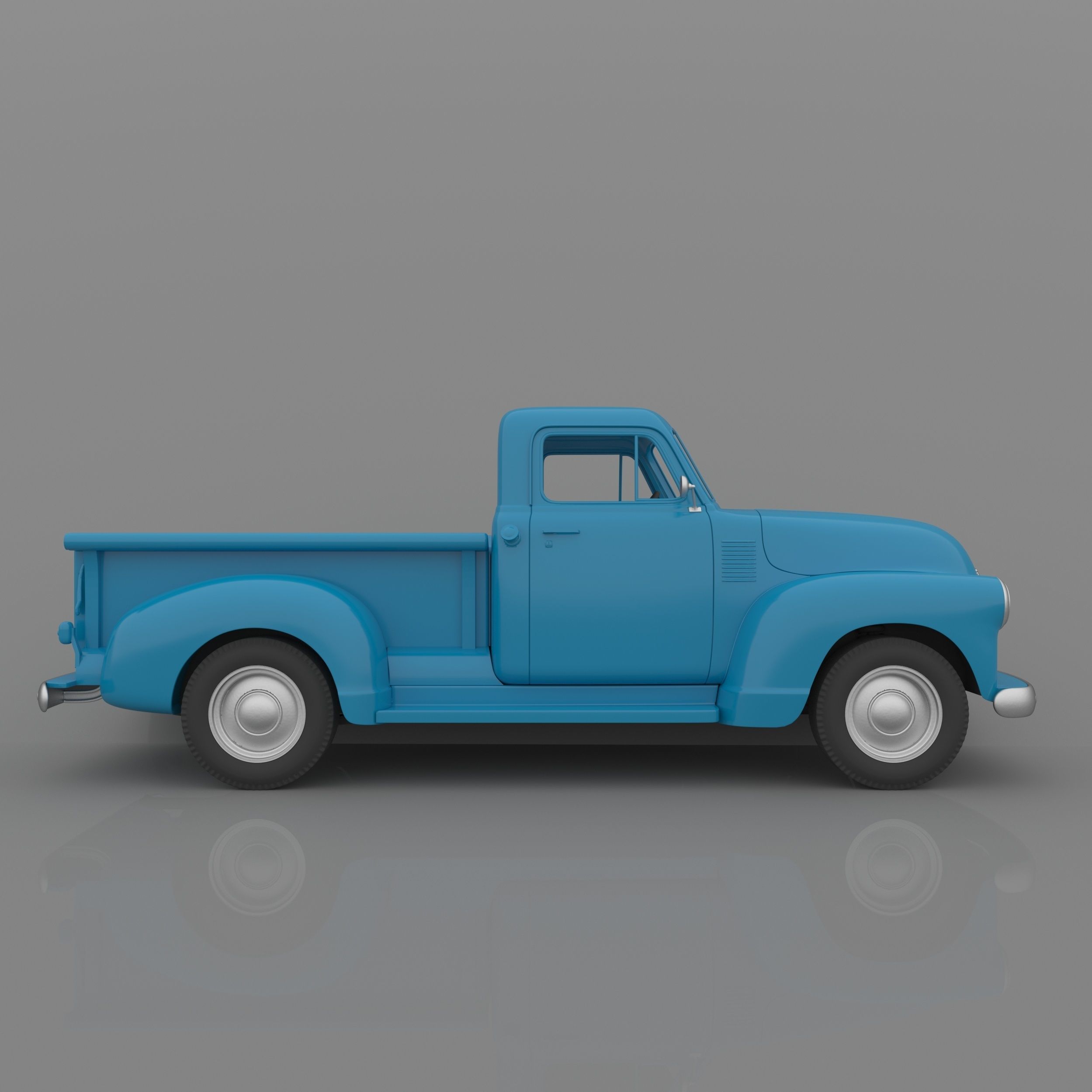 Chevrolet 3100 Pickup 1950 Classic for 3D Printing STL File 3D print model_12