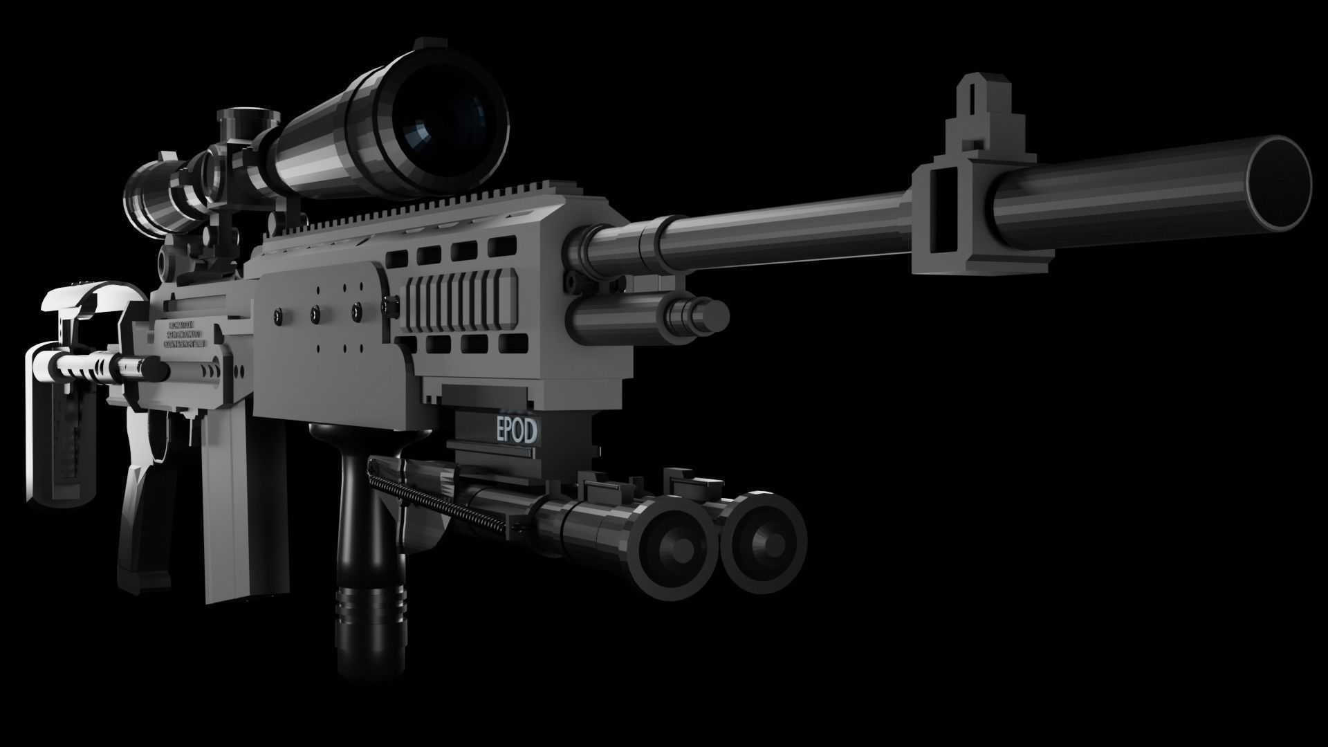 M 14 ebr Low-poly 3D model_1