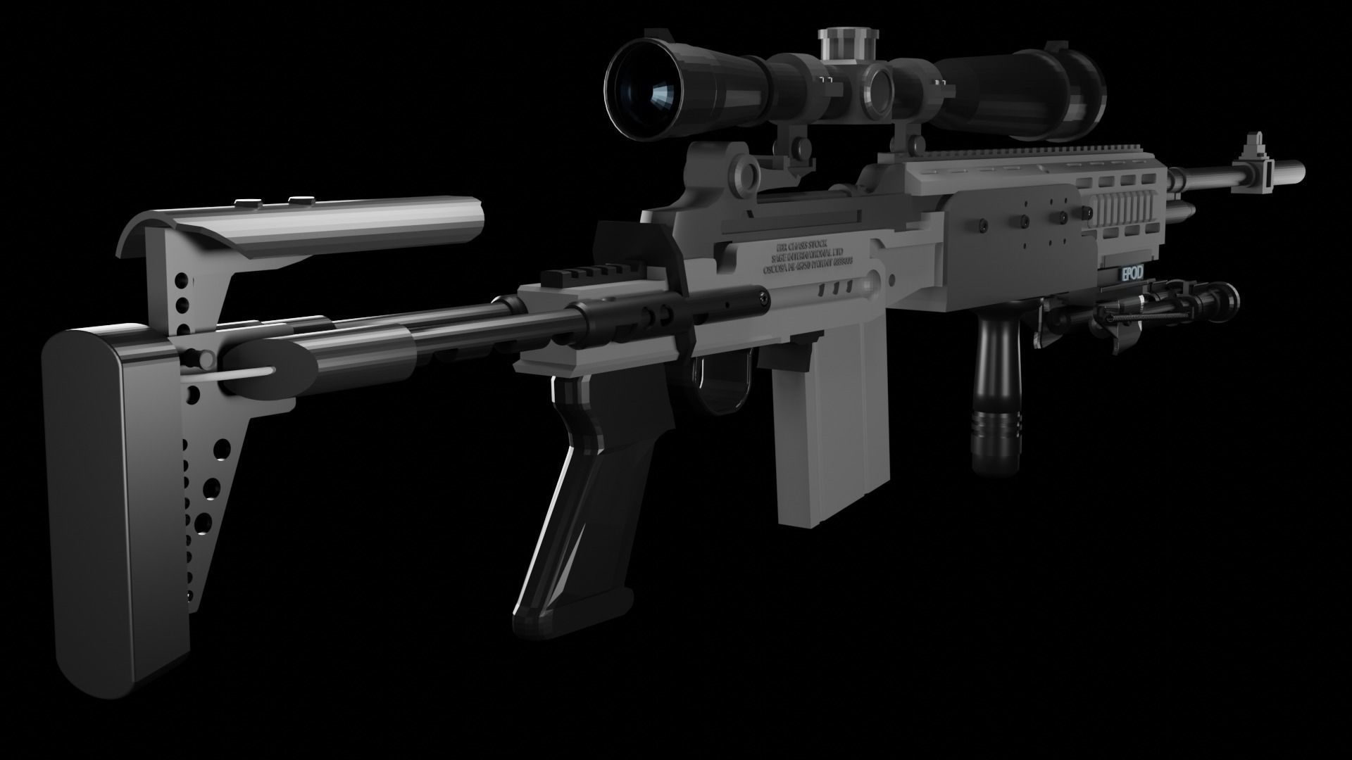 M 14 ebr Low-poly 3D model_3