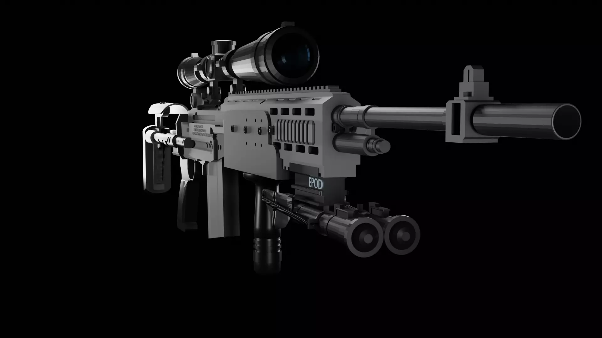 M 14 ebr Low-poly 3D model_0