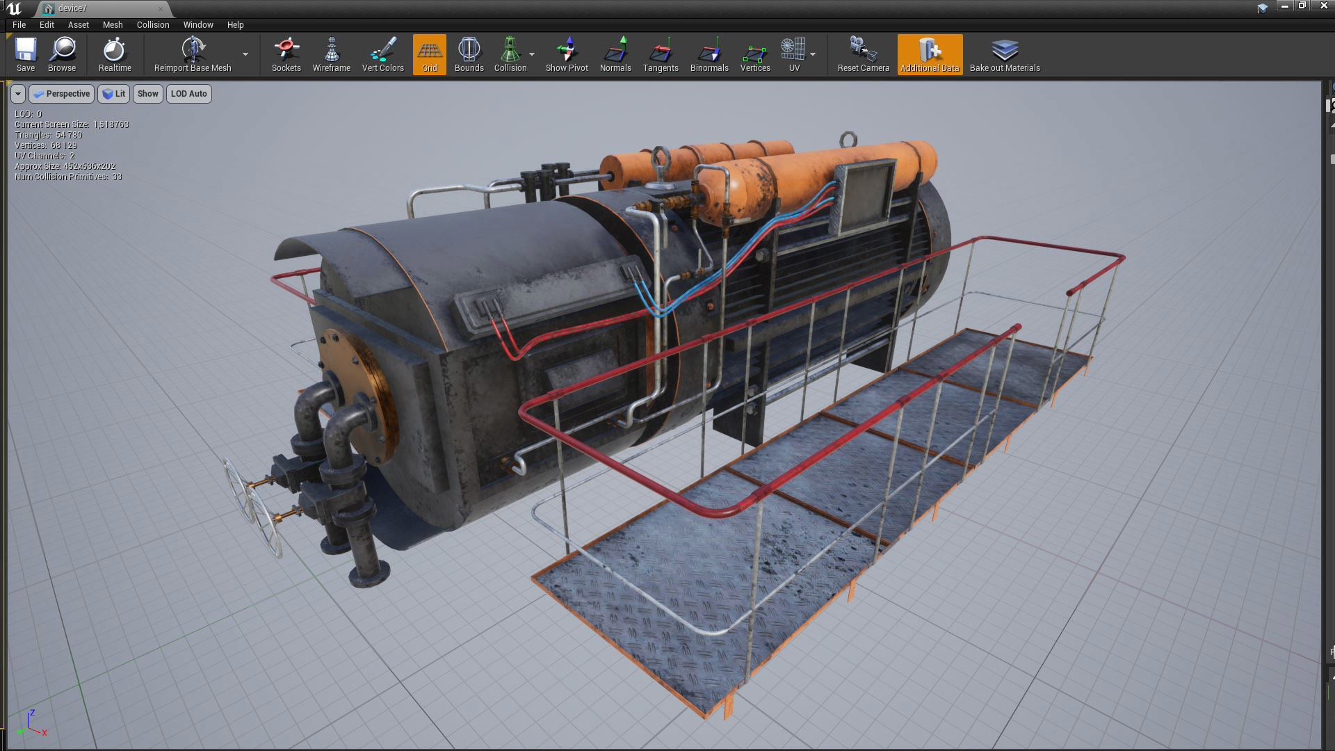 Machinery devices pack for Unreal engine Low-poly 3D model_9