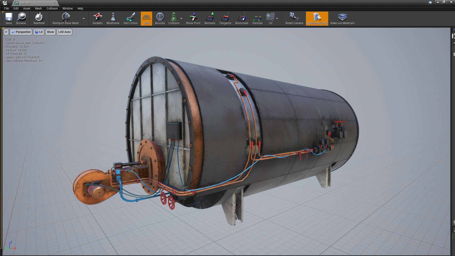 Machinery devices pack for Unreal engine Low-poly 3D model_7