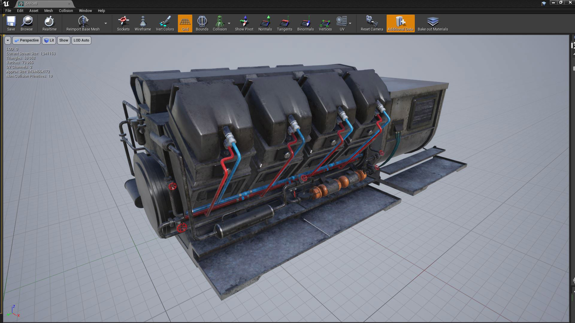 Machinery devices pack for Unreal engine Low-poly 3D model_10