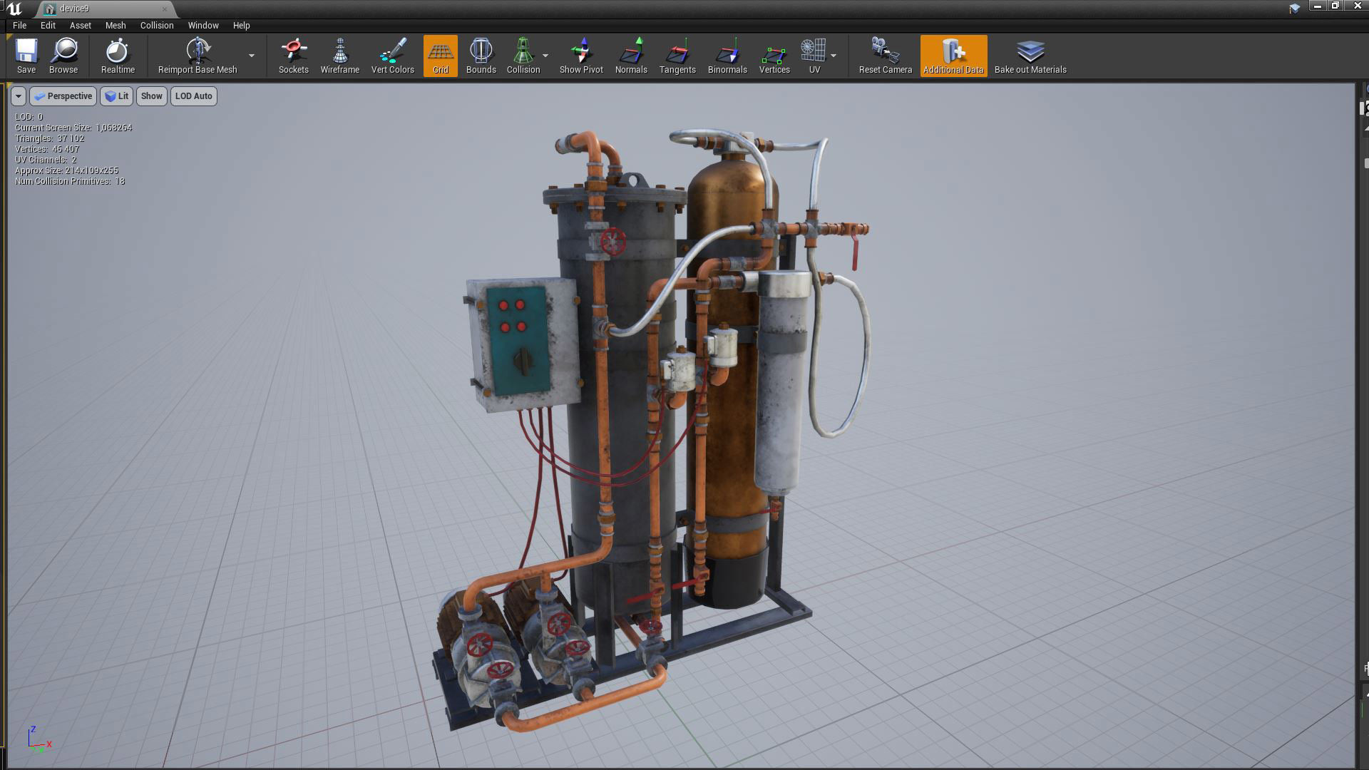 Machinery devices pack for Unreal engine Low-poly 3D model_11