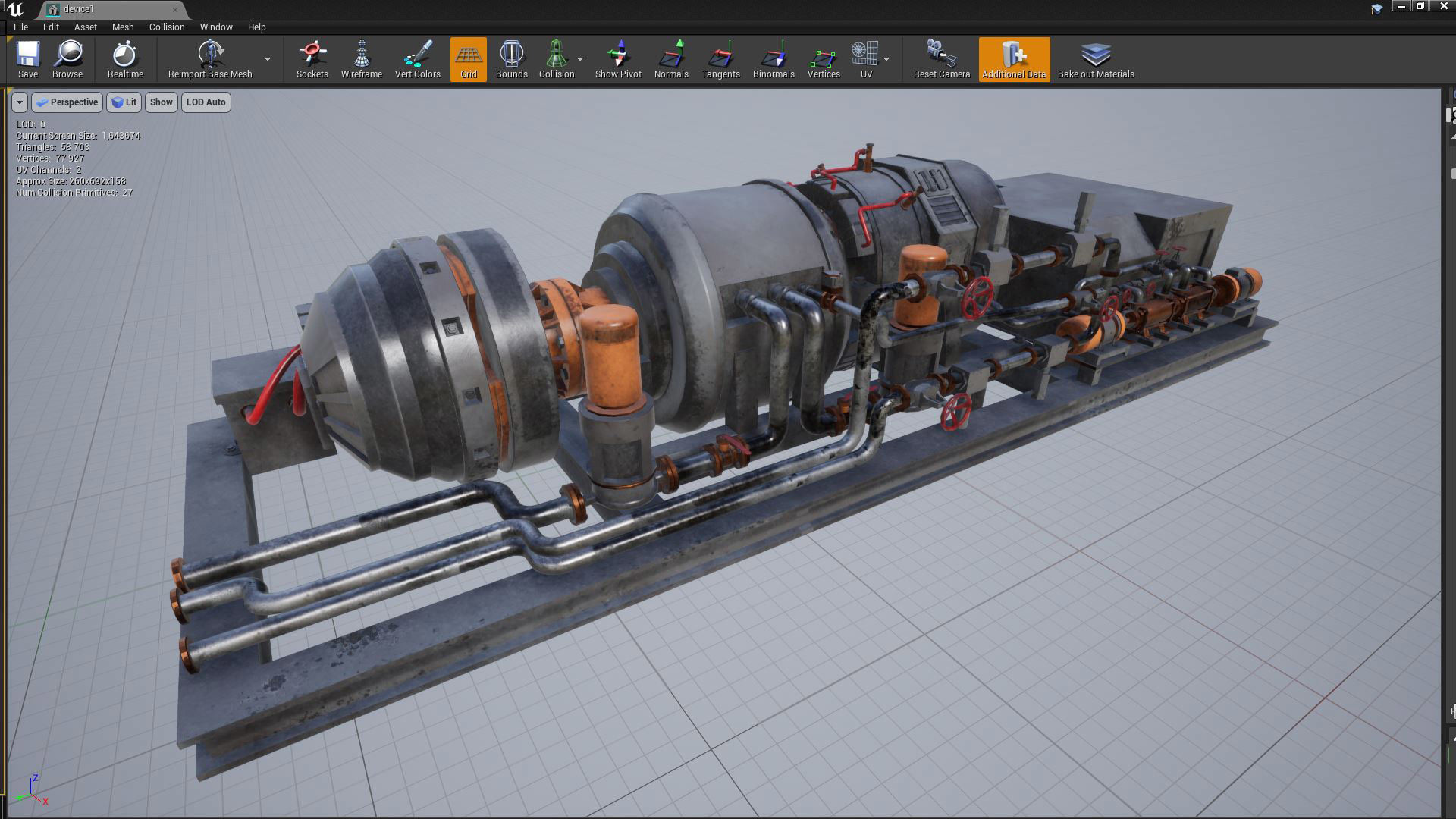 Machinery devices pack for Unreal engine Low-poly 3D model_14