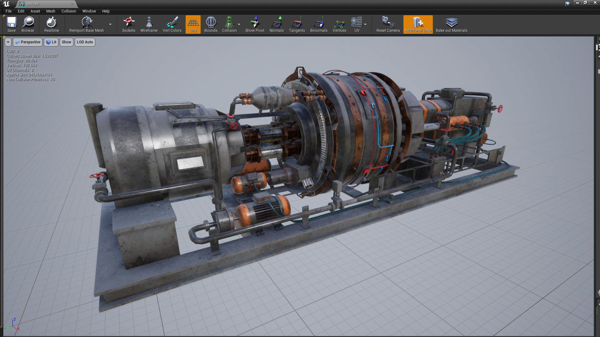 Machinery devices pack for Unreal engine Low-poly 3D model_16