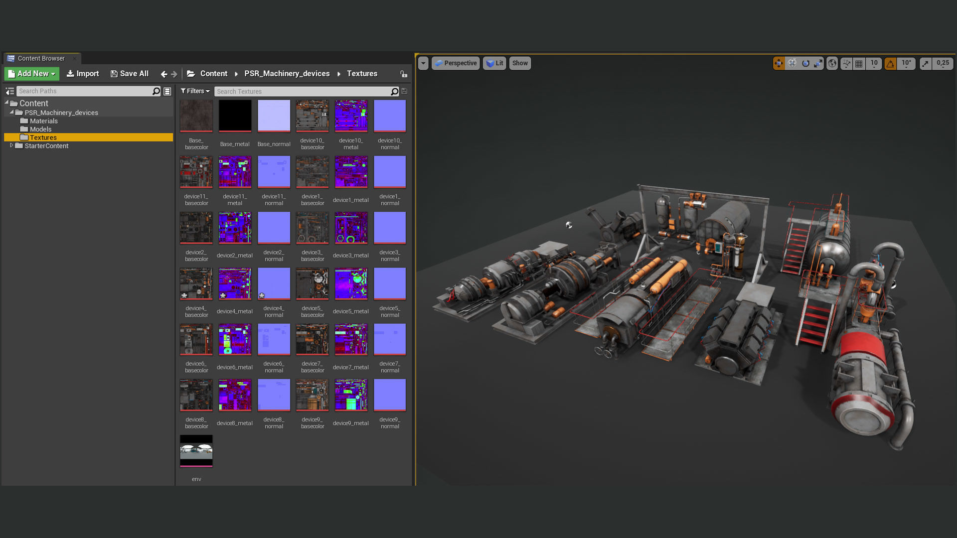 Machinery devices pack for Unreal engine Low-poly 3D model_17