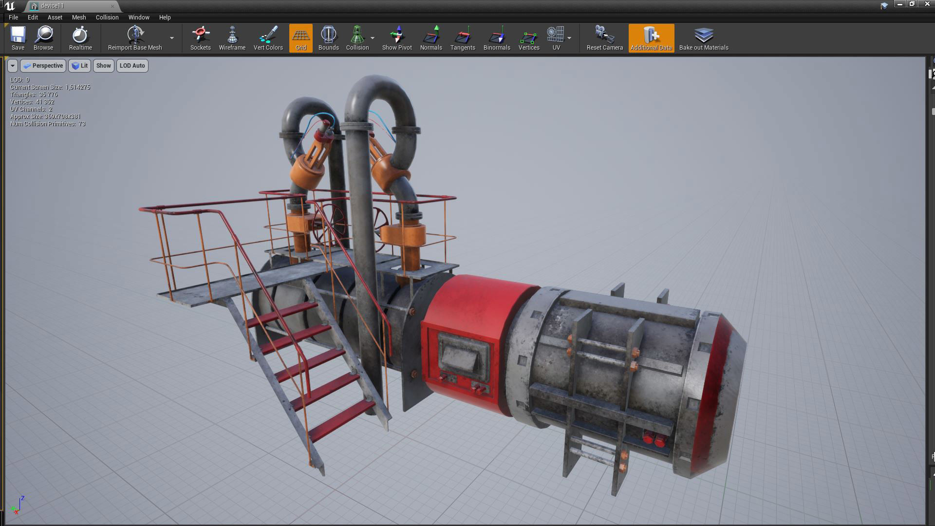 Machinery devices pack for Unreal engine Low-poly 3D model_13