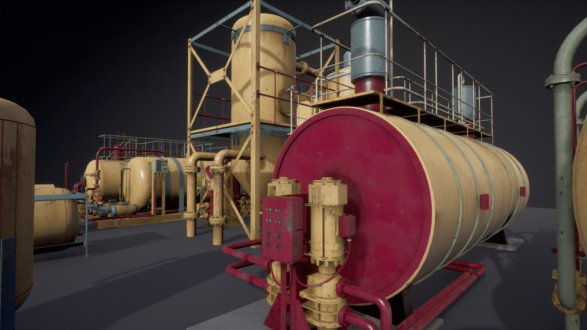 Liquid storage pack for Unreal engine Low-poly 3D model_7