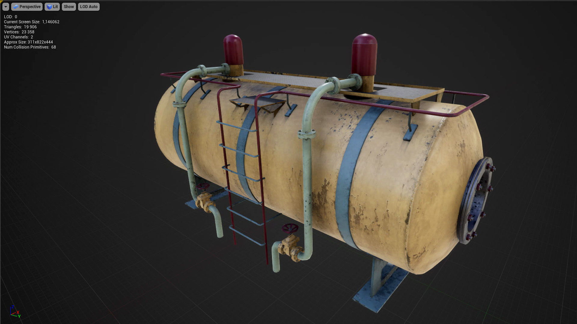 Liquid storage pack for Unreal engine Low-poly 3D model_13