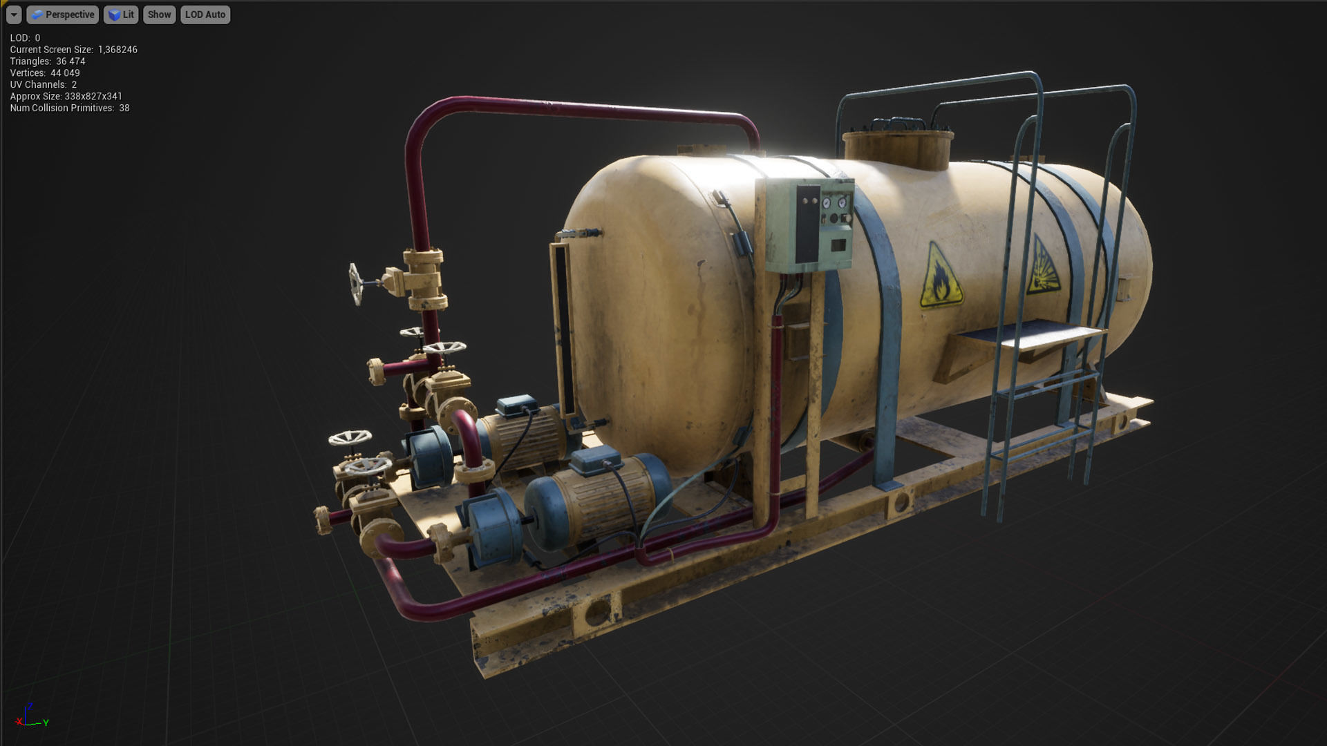 Liquid storage pack for Unreal engine Low-poly 3D model_10