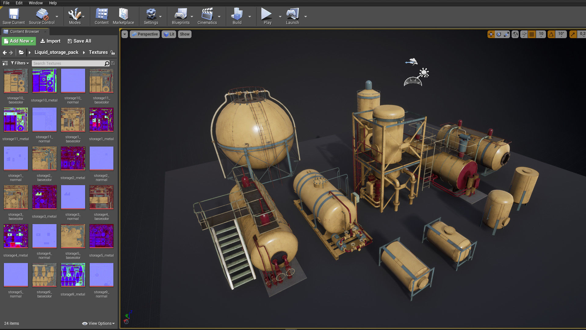 Liquid storage pack for Unreal engine Low-poly 3D model_20