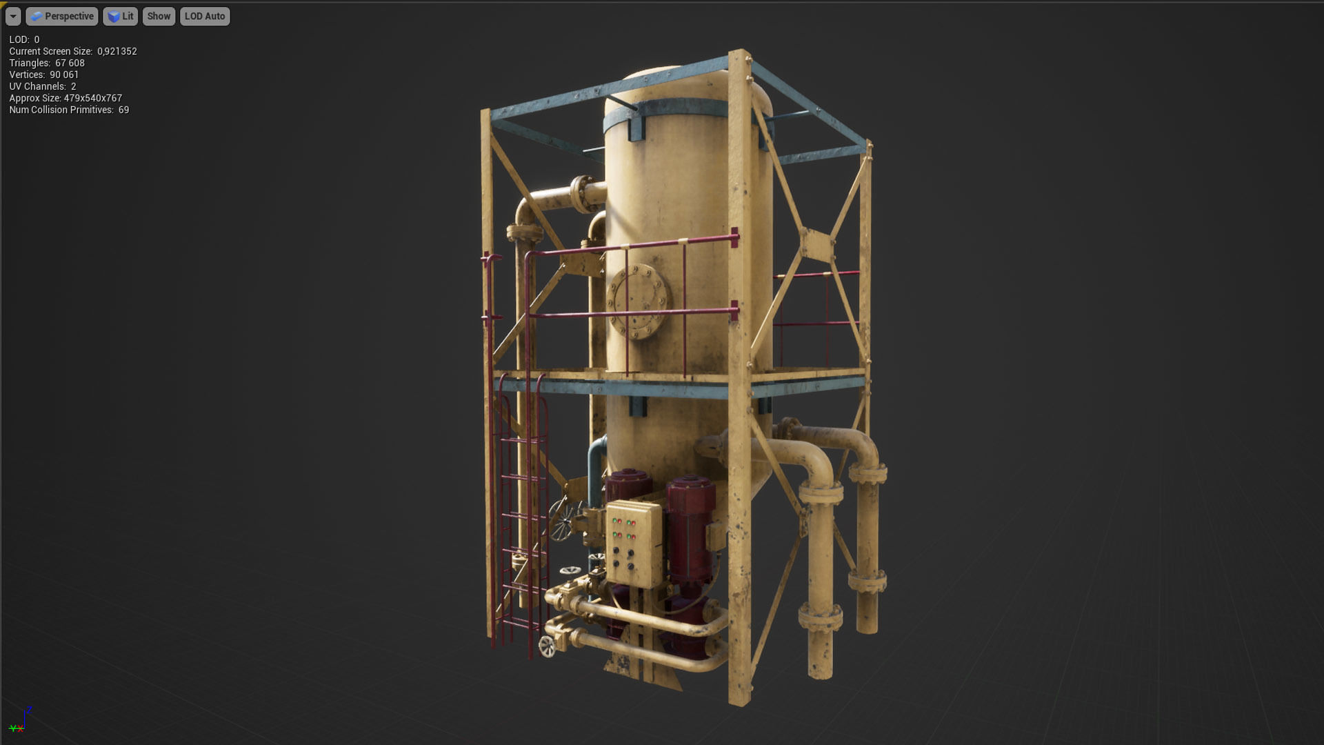 Liquid storage pack for Unreal engine Low-poly 3D model_11
