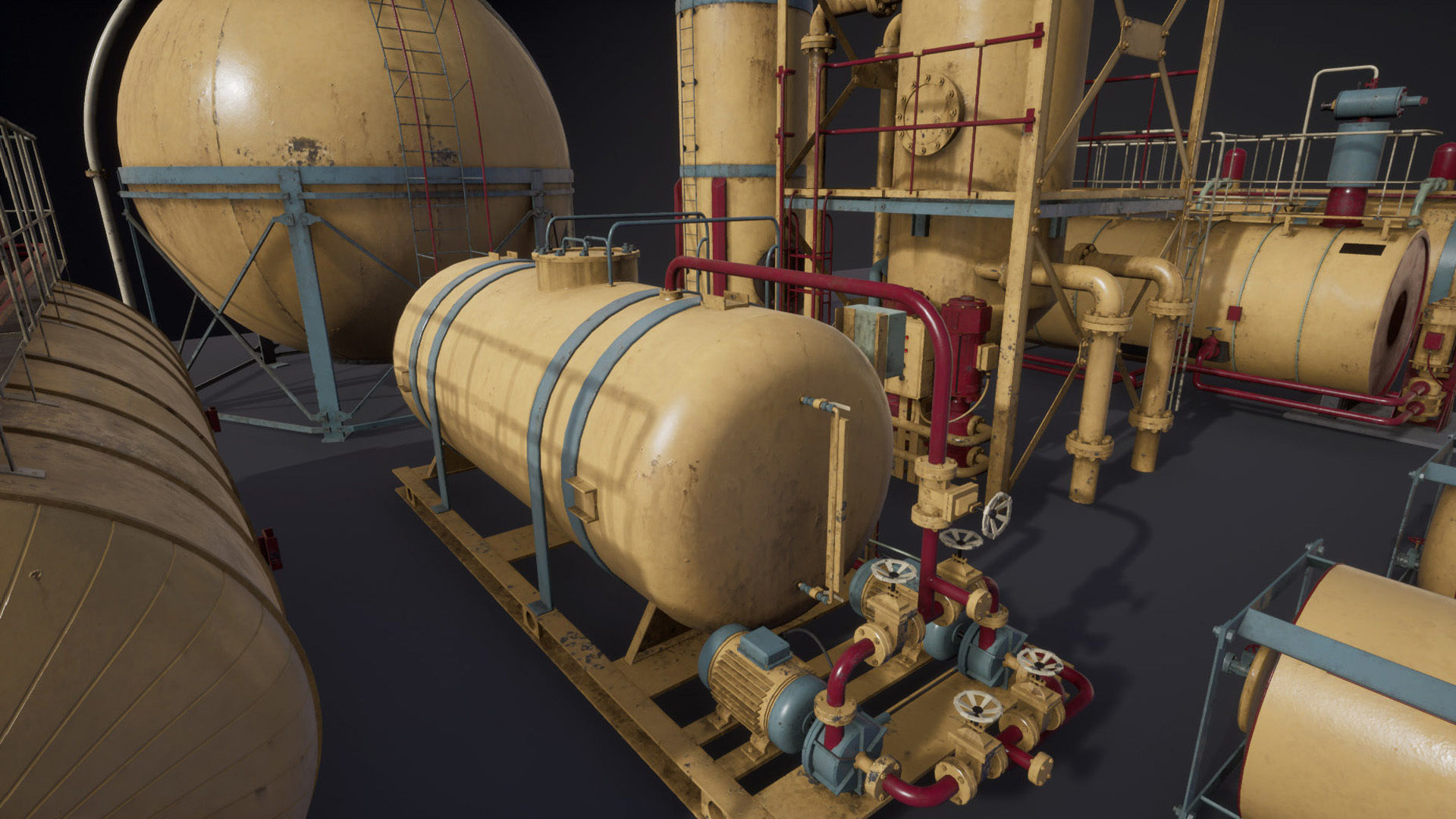 Liquid storage pack for Unreal engine Low-poly 3D model_3