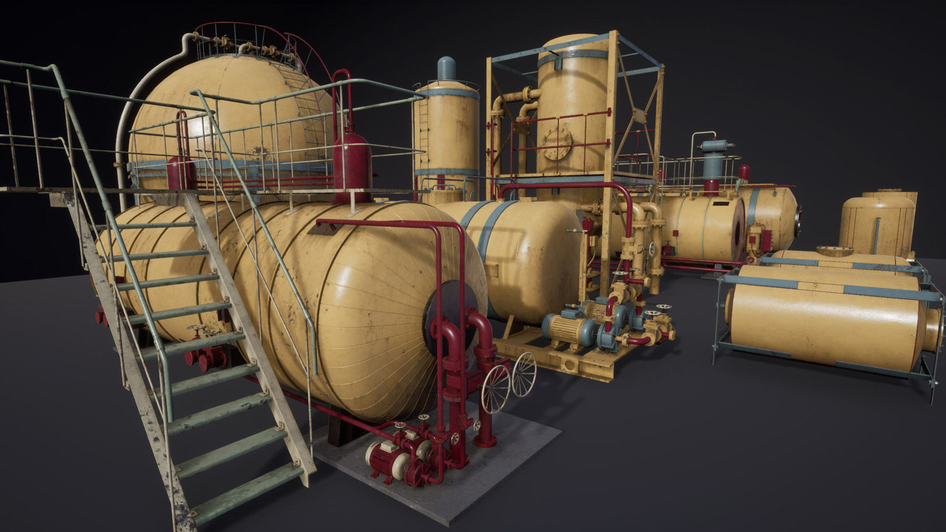 Liquid storage pack for Unreal engine Low-poly 3D model_2