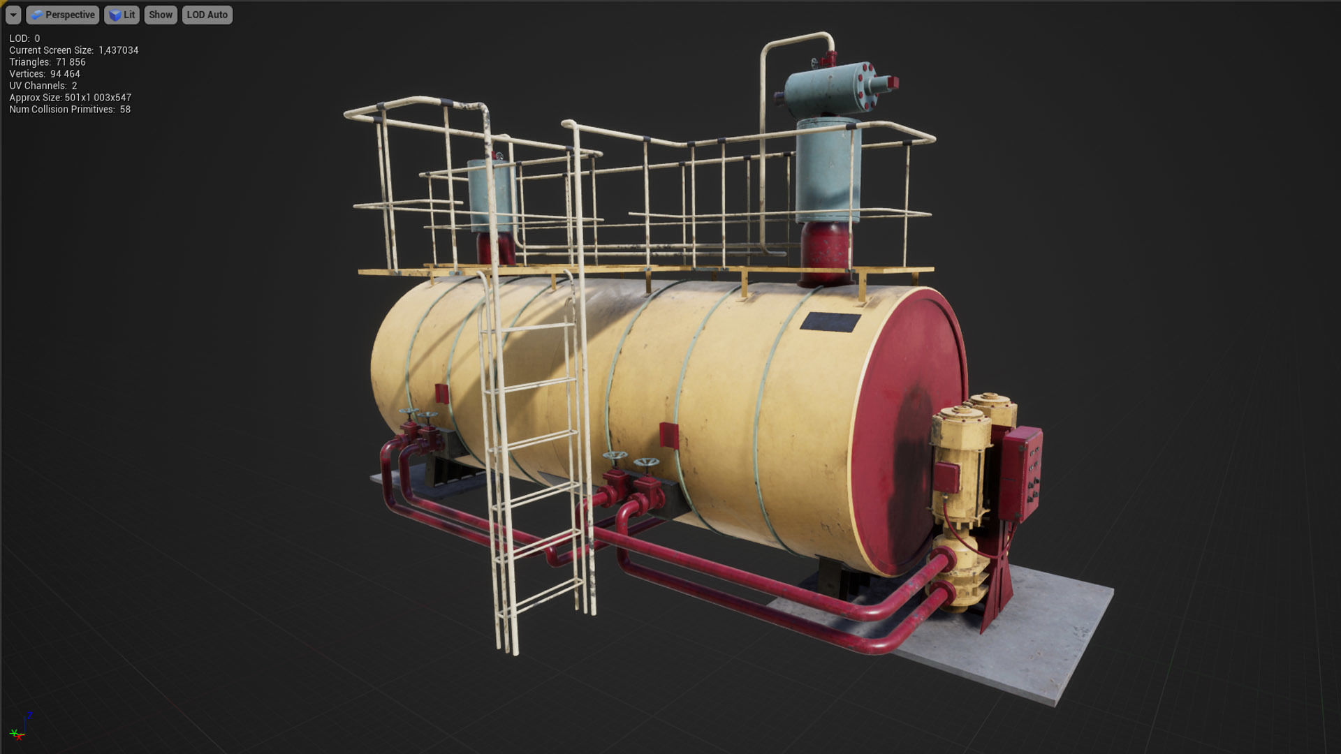Liquid storage pack for Unreal engine Low-poly 3D model_12