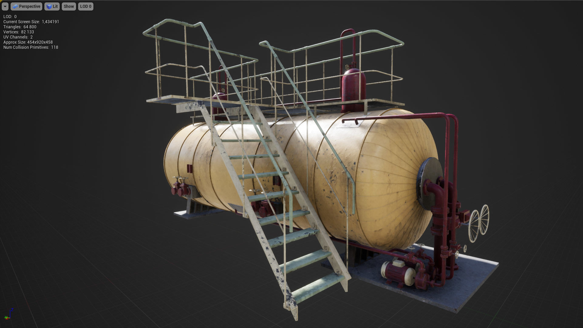 Liquid storage pack for Unreal engine Low-poly 3D model_9