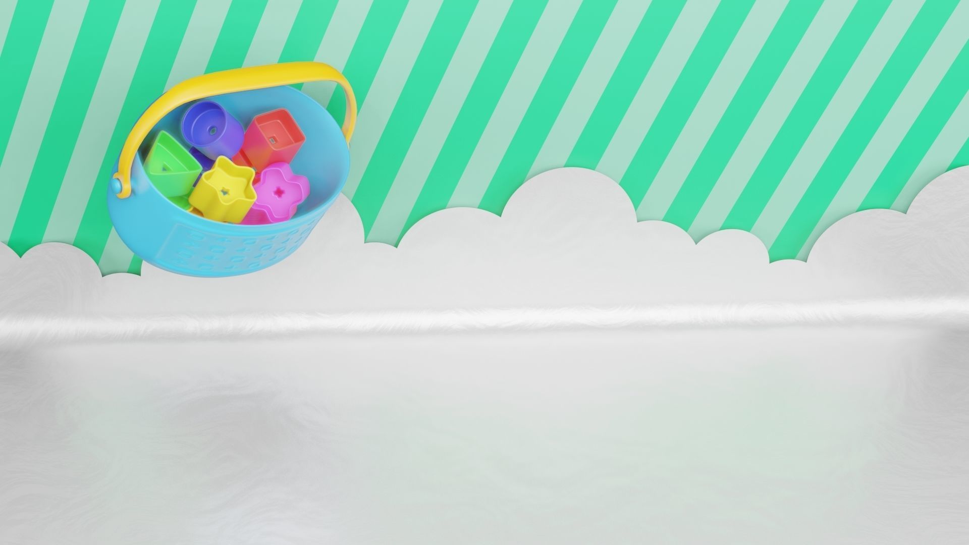 Toy Box - Shape Puzzle - Playset for Babies Low-poly 3D model_10