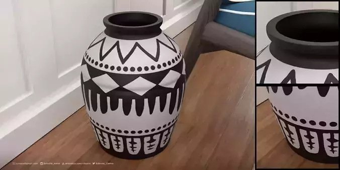 KARIBU DECORATIVE VASE - 4k Textures