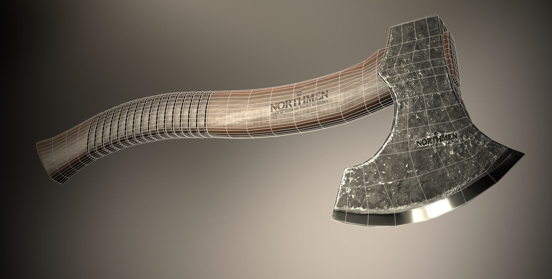 Low poly AXE model Low-poly 3D model_14