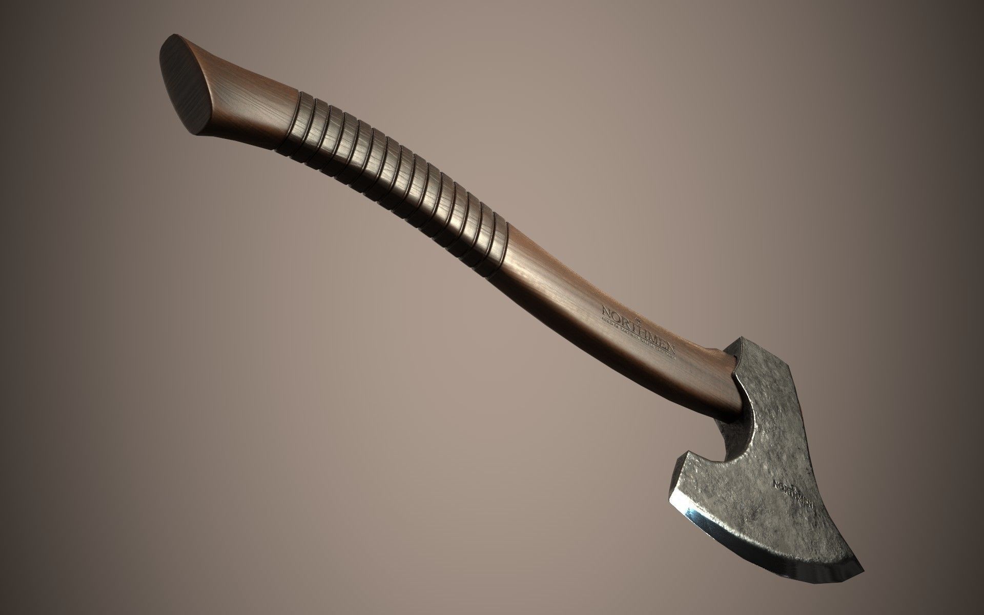 Low poly AXE model Low-poly 3D model_8