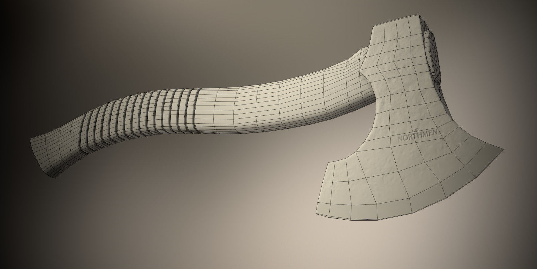 Low poly AXE model Low-poly 3D model_15