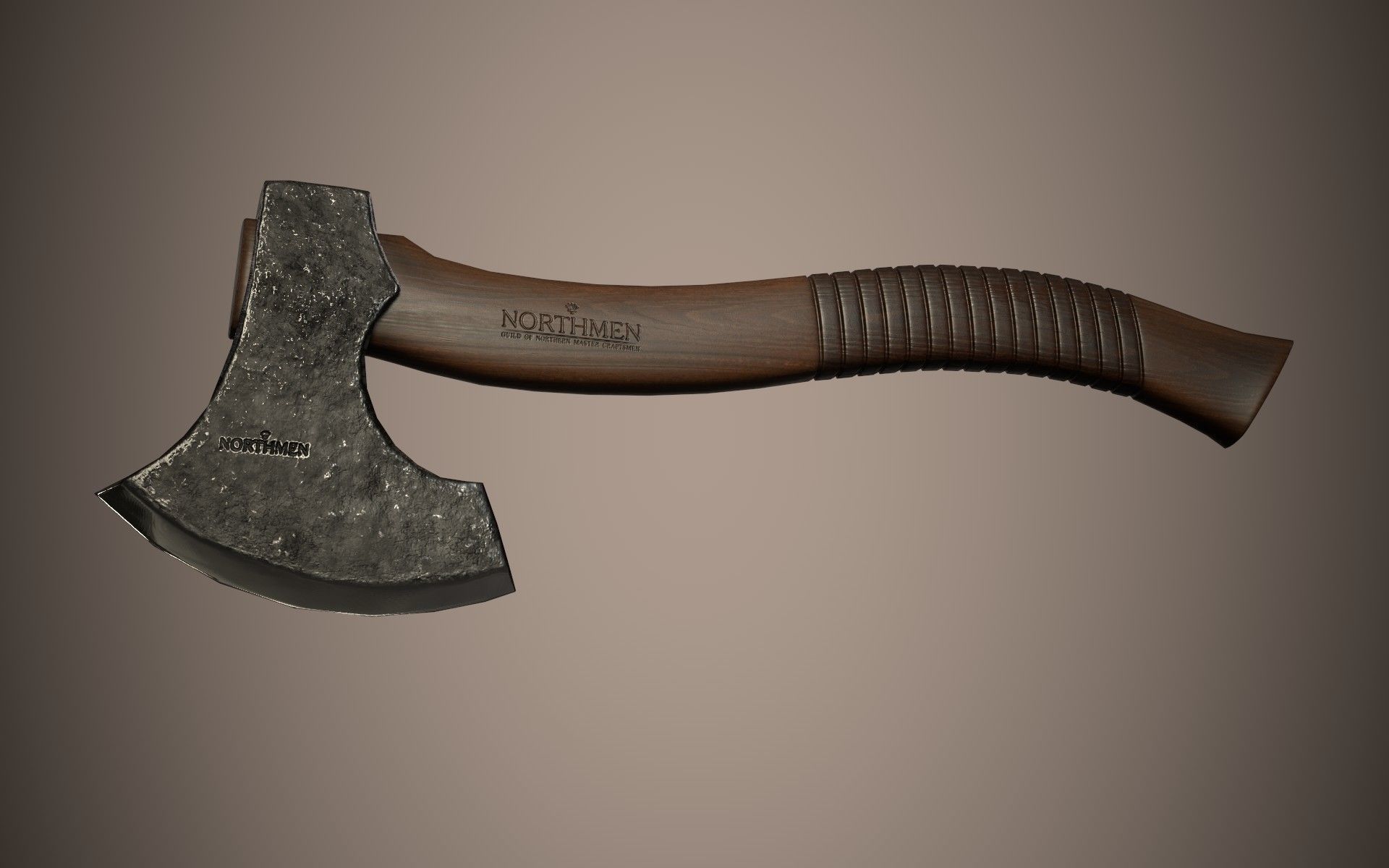 Low poly AXE model Low-poly 3D model_0