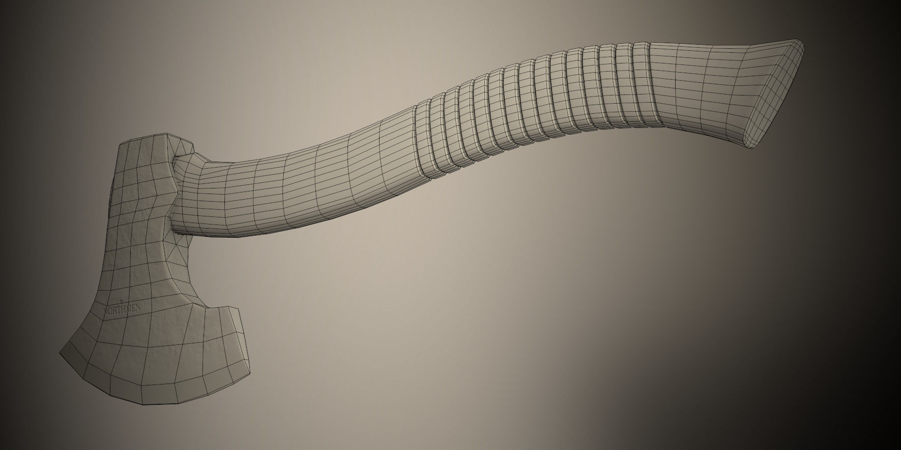 Low poly AXE model Low-poly 3D model_16