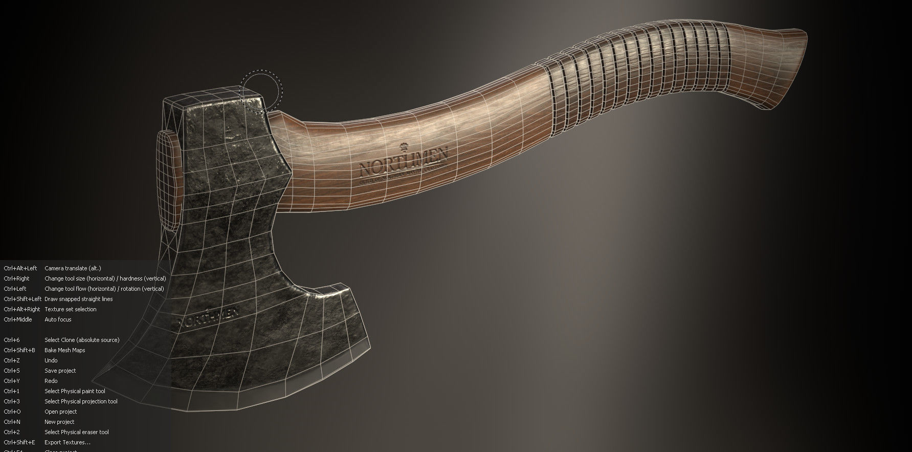 Low poly AXE model Low-poly 3D model_13