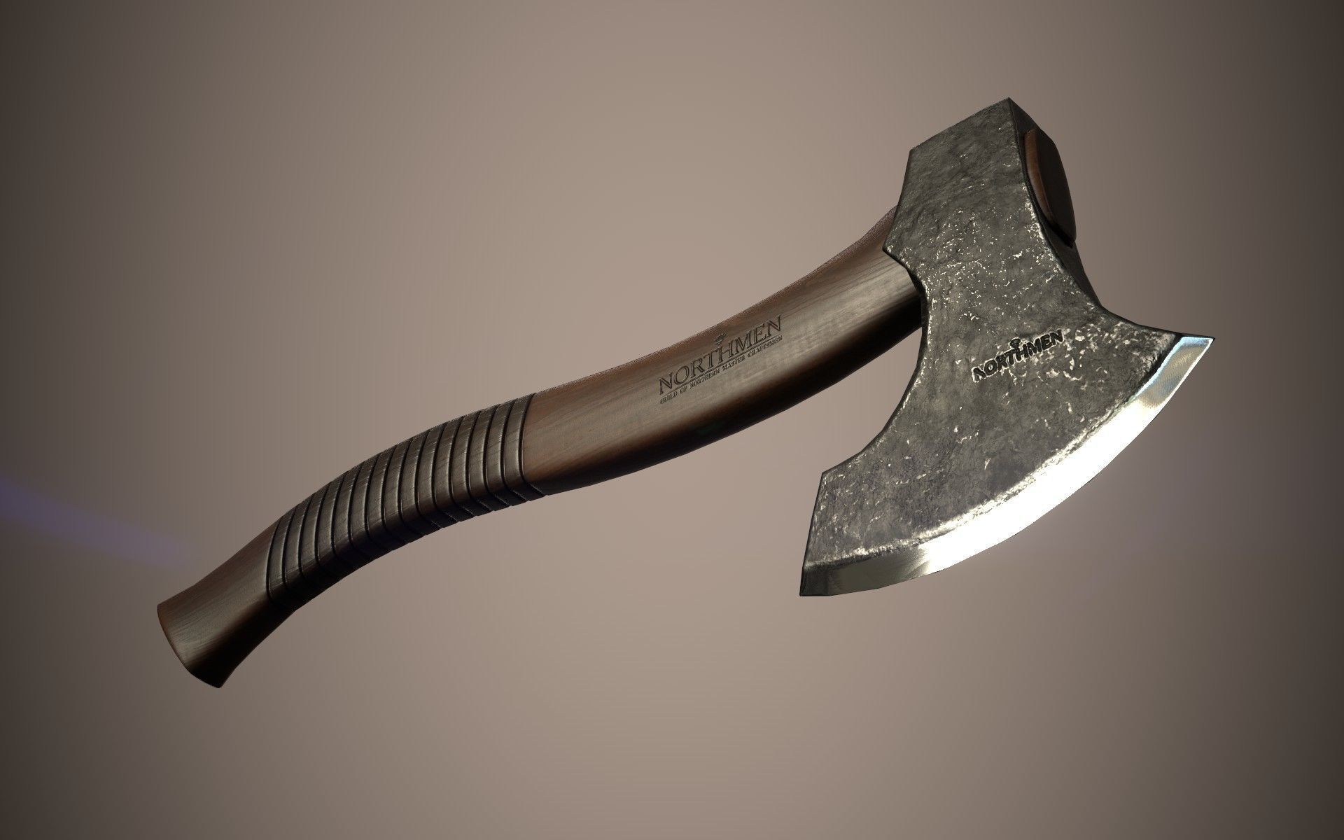Low poly AXE model Low-poly 3D model_4