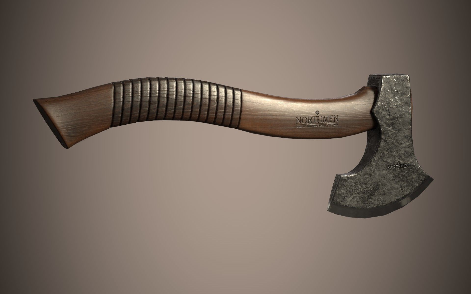 Low poly AXE model Low-poly 3D model_7