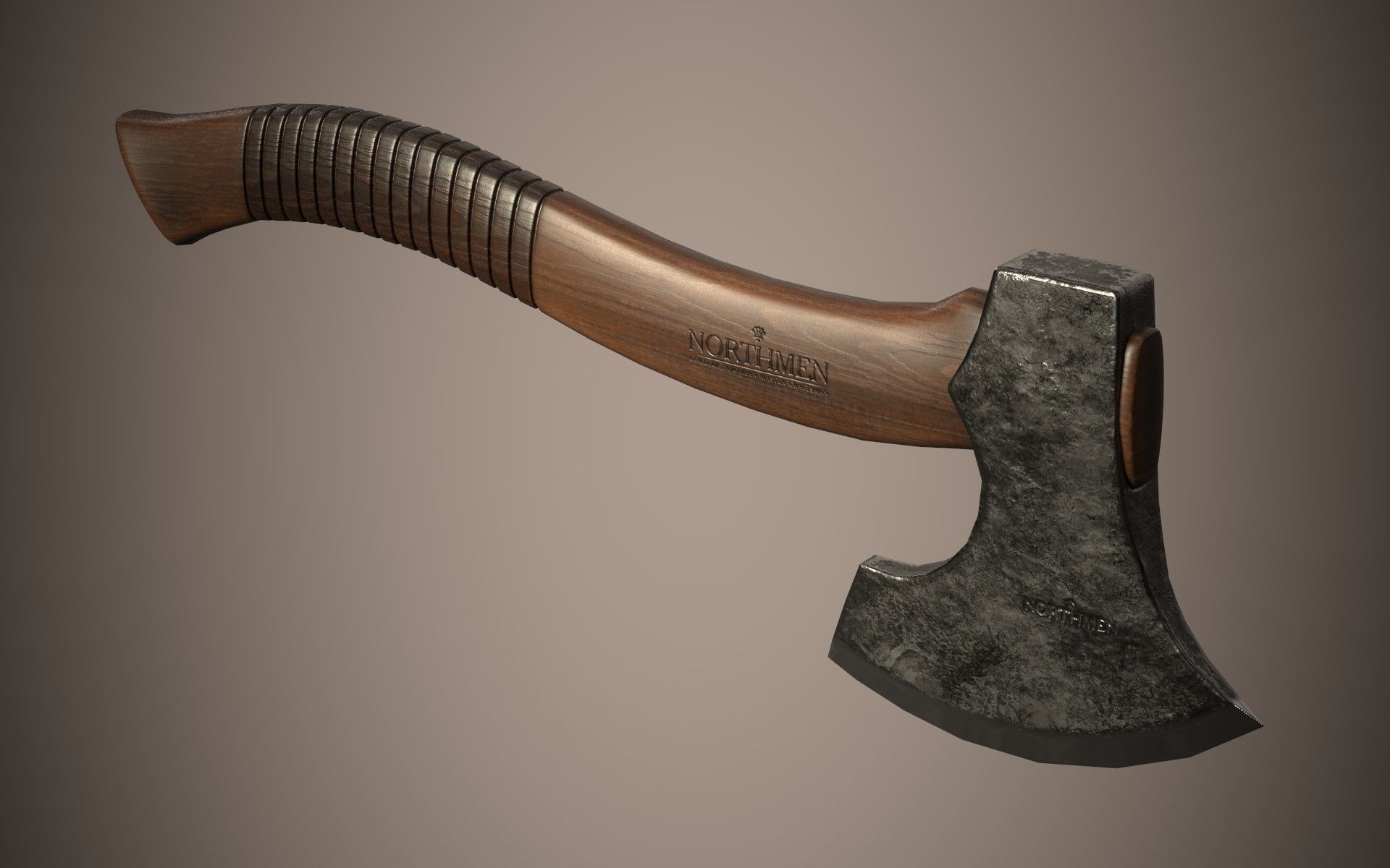 Low poly AXE model Low-poly 3D model_5