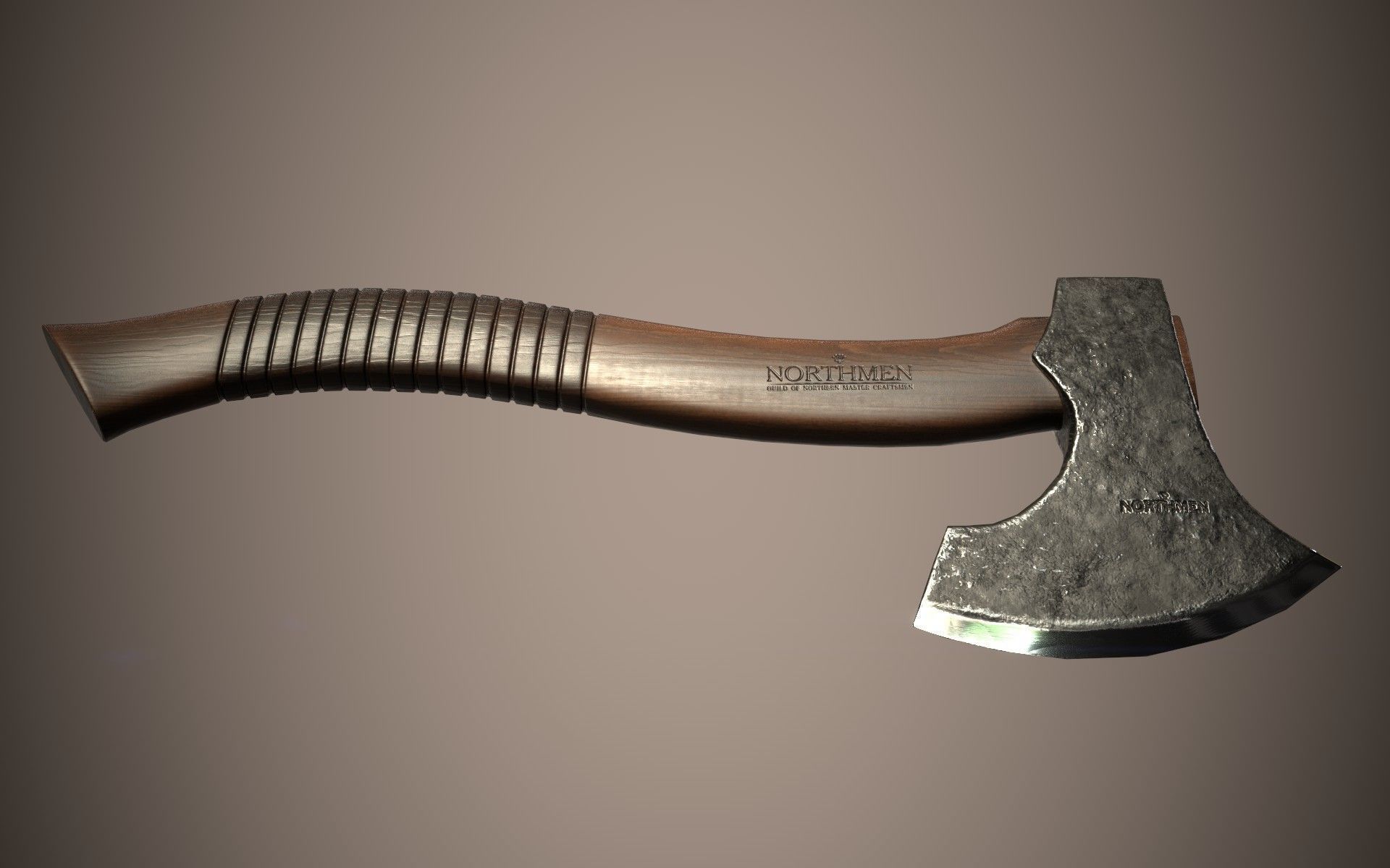 Low poly AXE model Low-poly 3D model_6