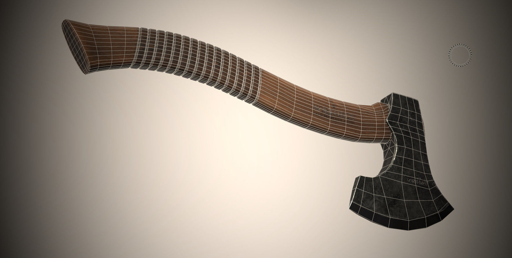 Low poly AXE model Low-poly 3D model_12