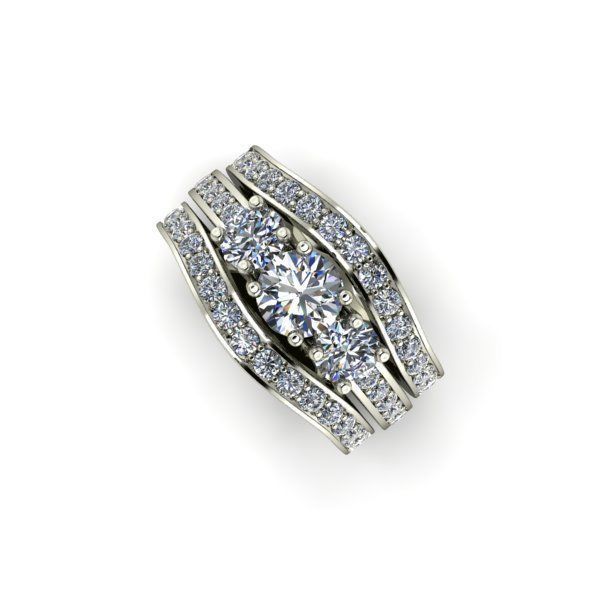 CJC1953 Ladies womans womens diamond ruby emerald Rings 3D print model_9