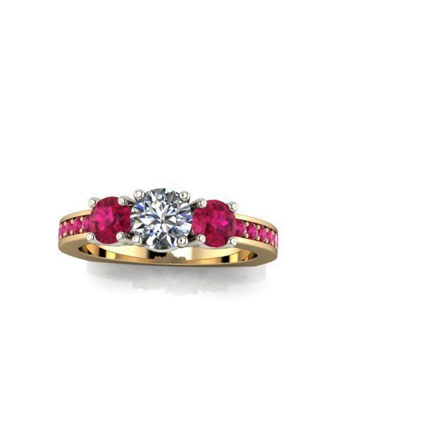 CJC1953 Ladies womans womens diamond ruby emerald Rings 3D print model_21