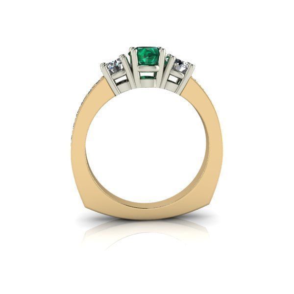 CJC1953 Ladies womans womens diamond ruby emerald Rings 3D print model_2