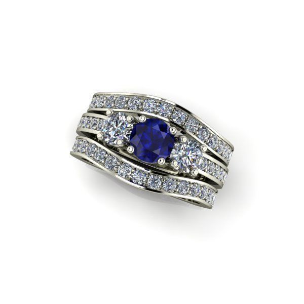 CJC1953 Ladies womans womens diamond ruby emerald Rings 3D print model_10