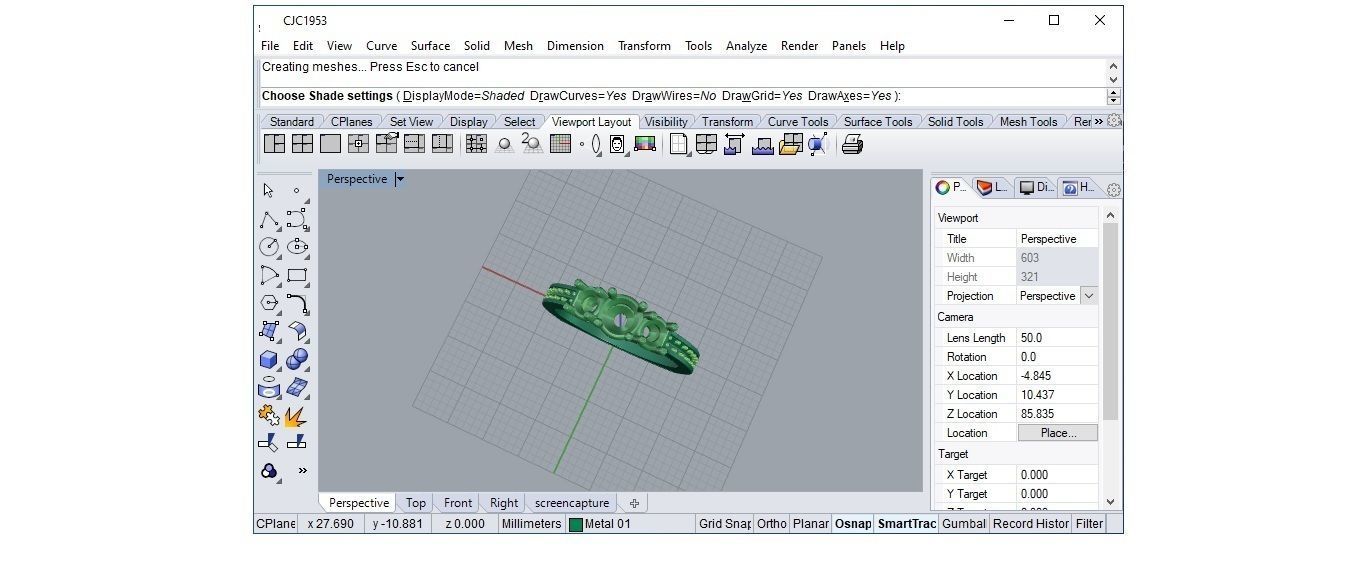 CJC1953 Ladies womans womens diamond ruby emerald Rings 3D print model_13
